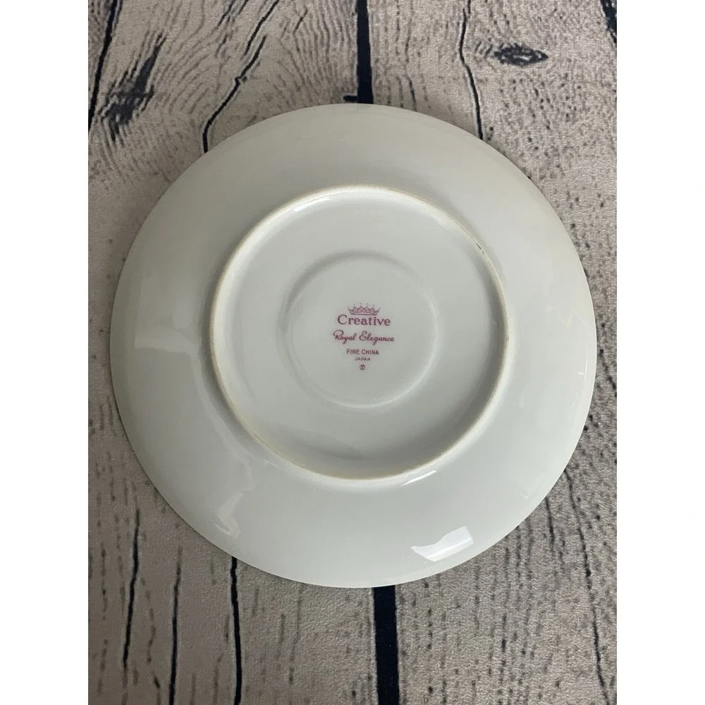 VTG Creative Royal Elegance Fine China Coffee Tea Cup & Saucer Wheat Flower